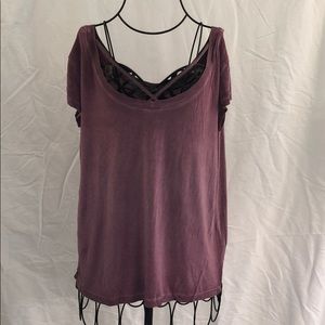 American Eagle maroon soft & sexy tee